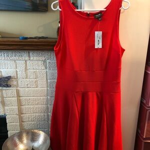 Nicole Miller Ultimate Red Sleeveless Fit and flare dress Size Large. BN…